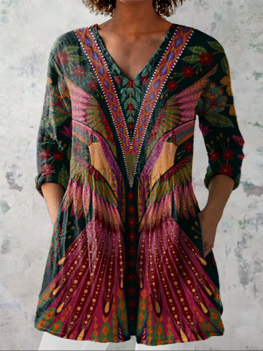 Manon | Blusa Larga con Cuello en V