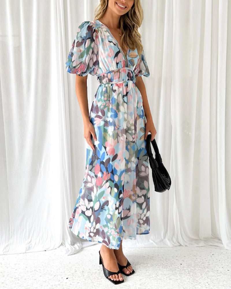Celine | Feminine Dress with Floral Print
