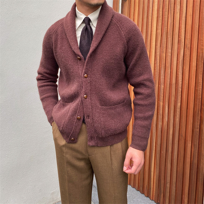 Cárdigan Tejido "Bond Street" con Cuello Solapa