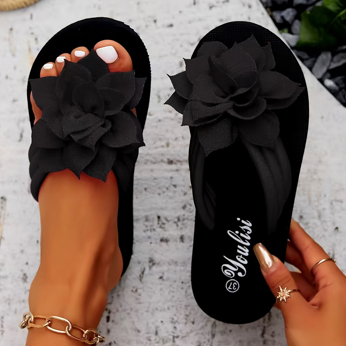 Sandalias Flor Elegante