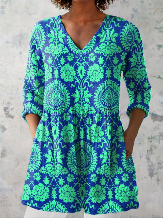 Ines | Blusa Larga con Cuello en V