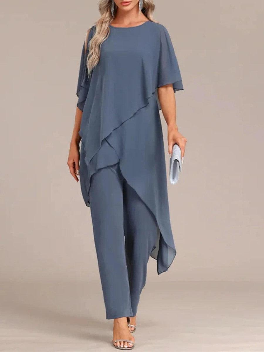 Chloé | Conjunto de Dos Piezas con Cuello Redondo
