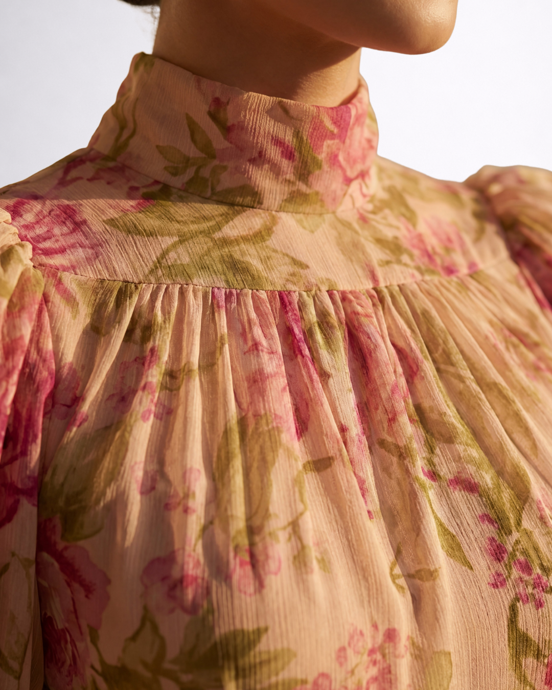 Rosalie | Floral Chiffon Long Dress