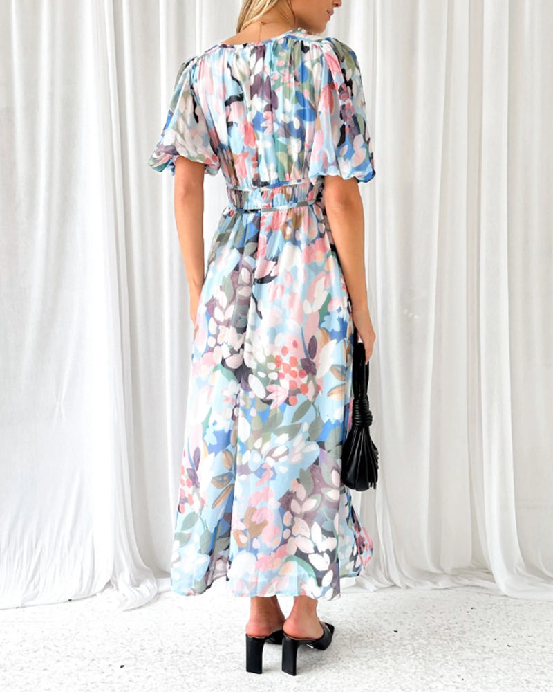 Celine | Feminine Dress with Floral Print