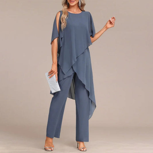 Chloé | Conjunto de Dos Piezas con Cuello Redondo