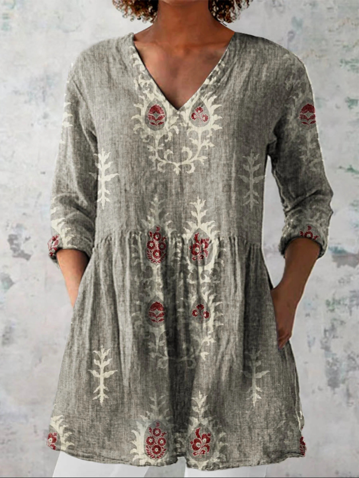 Elise | Blusa Larga con Cuello en V
