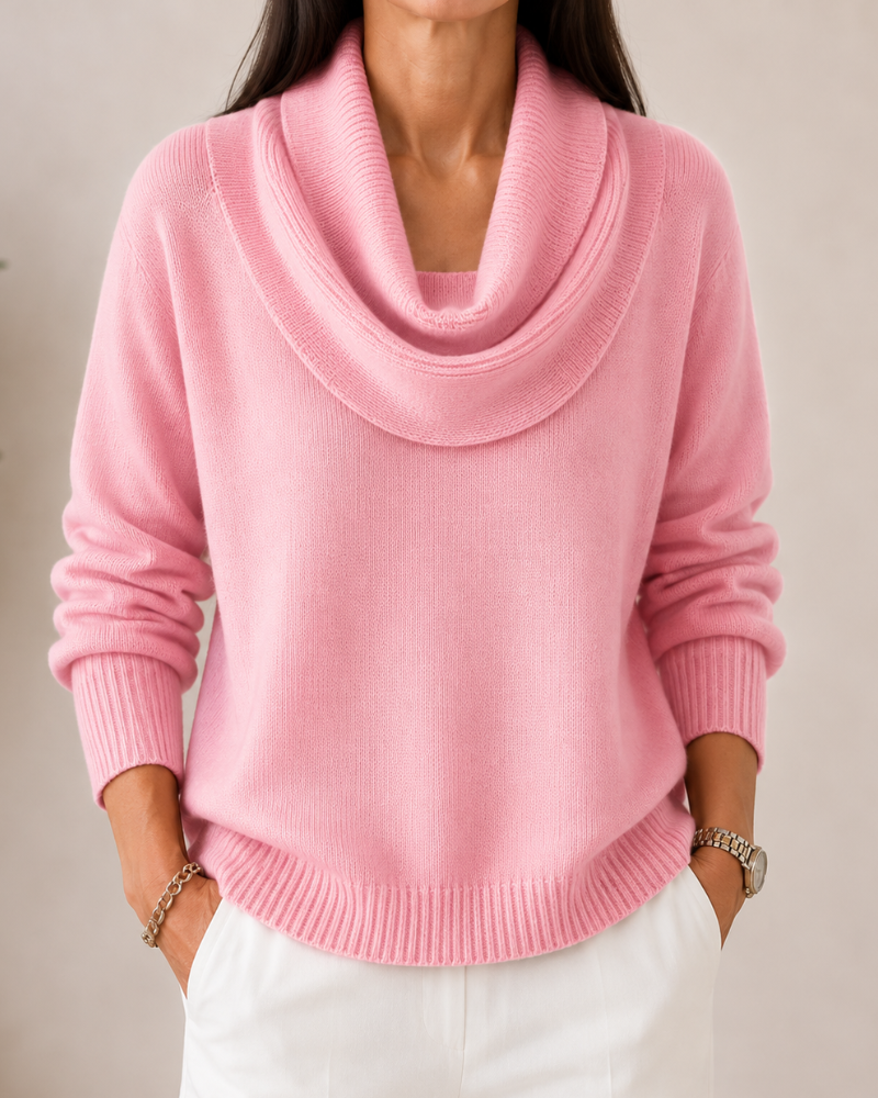 Caralina™ | Suéter Tejido Elegante con Cuello Ondulado