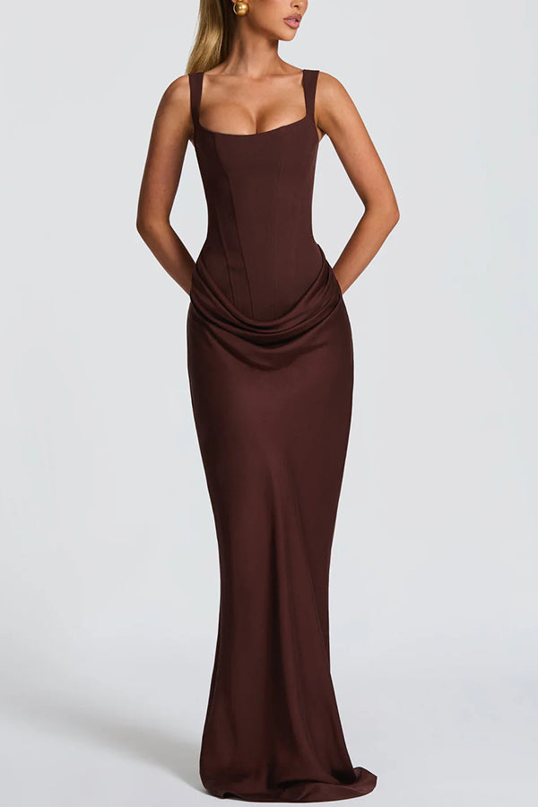 Elena | Vestido Maxi de Escote Cuadrado