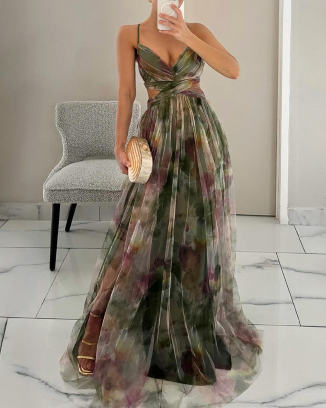 Giselle | Enchanting Floral Print Maxi Dress
