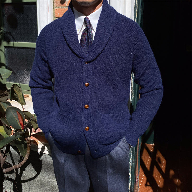 Cárdigan Tejido "Bond Street" con Cuello Solapa