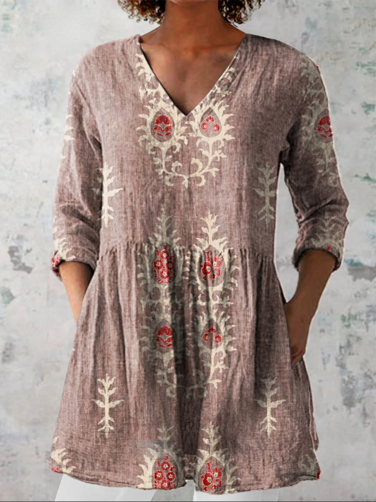 Elise | Blusa Larga con Cuello en V