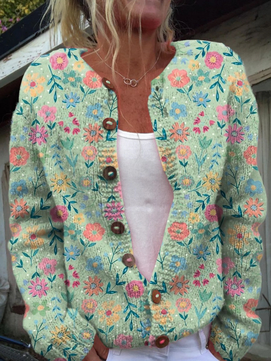Clémence | Cárdigan Floral Vintage para Mujer