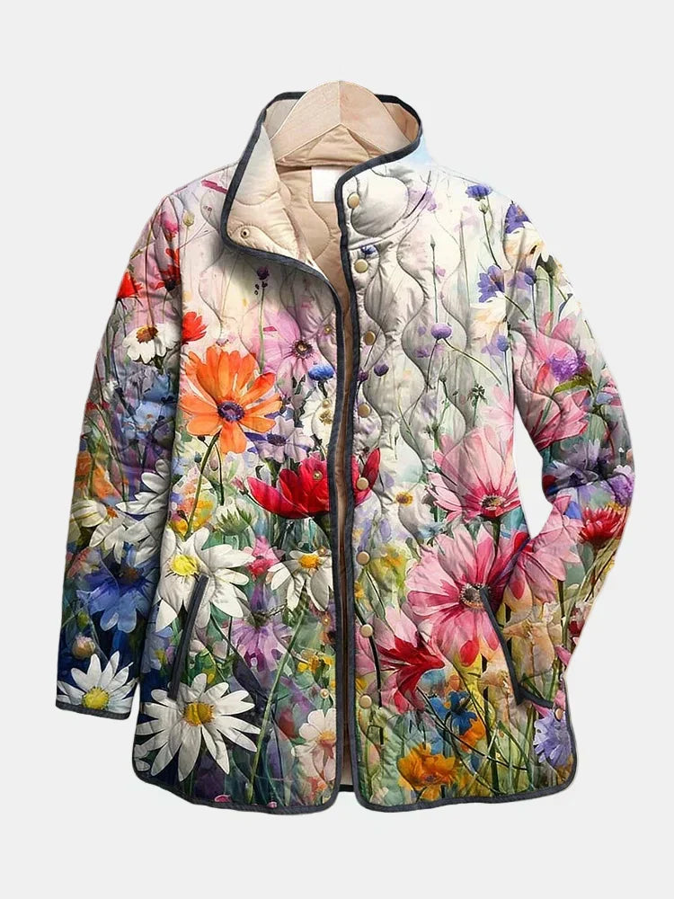 KAIA | Chaqueta Acolchada Vintage con Encanto Floral