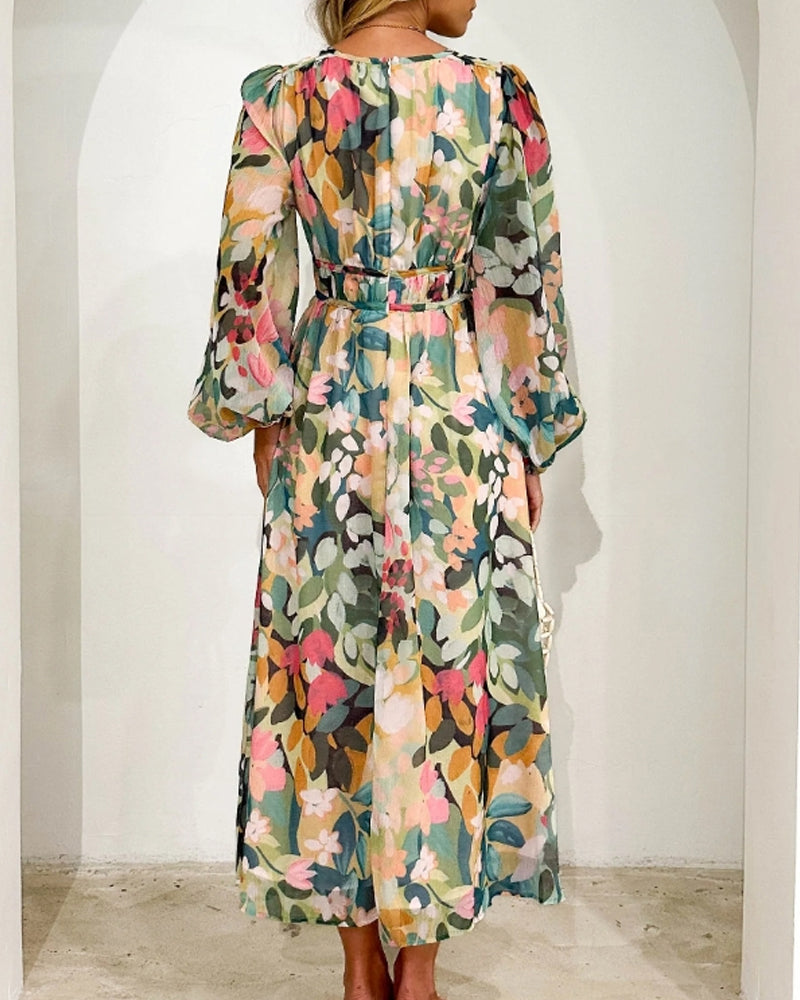 Celine | Feminine Dress with Floral Print