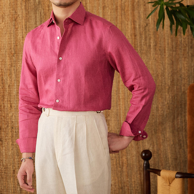 Camisa "Cannes" de Lino, Manga Larga