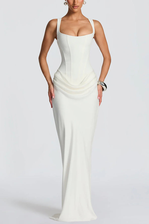 Elena | Vestido Maxi de Escote Cuadrado