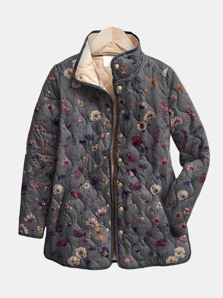 NIVA | Chaqueta Acolchada con Estampado Floral Vintage