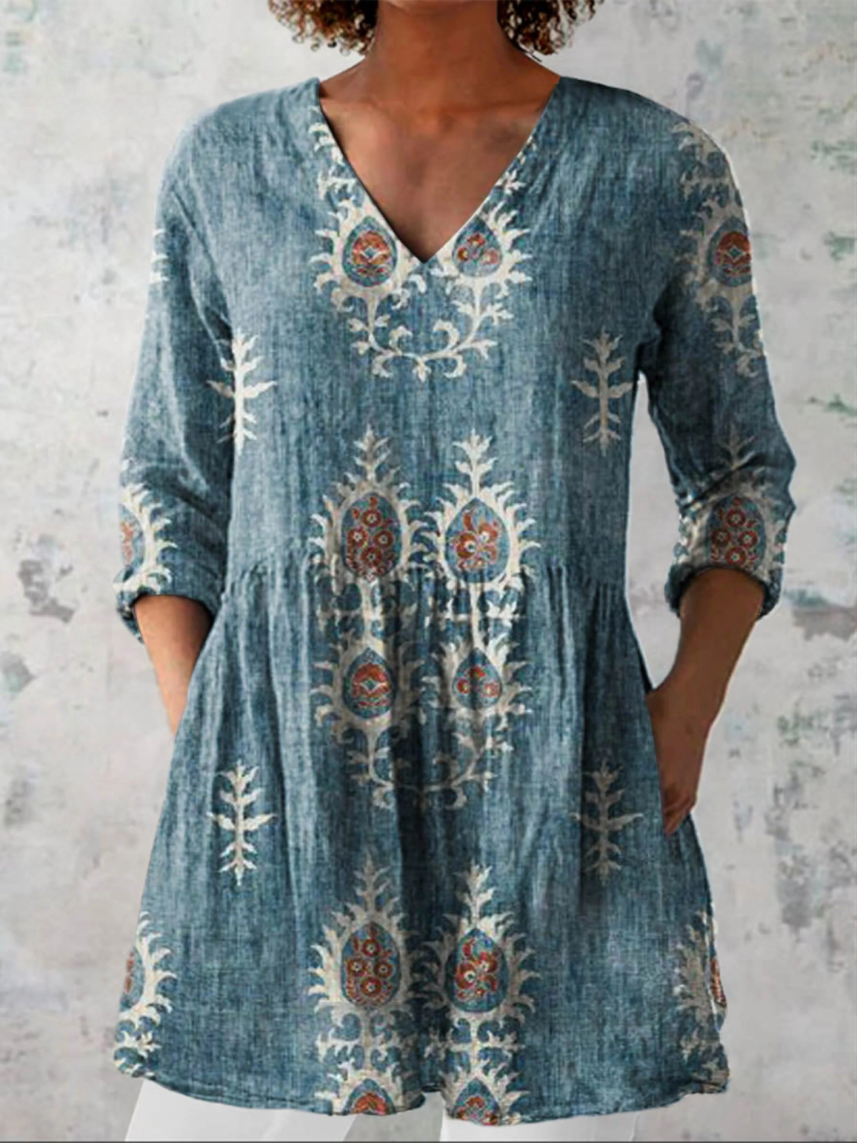 Elise | Blusa Larga con Cuello en V