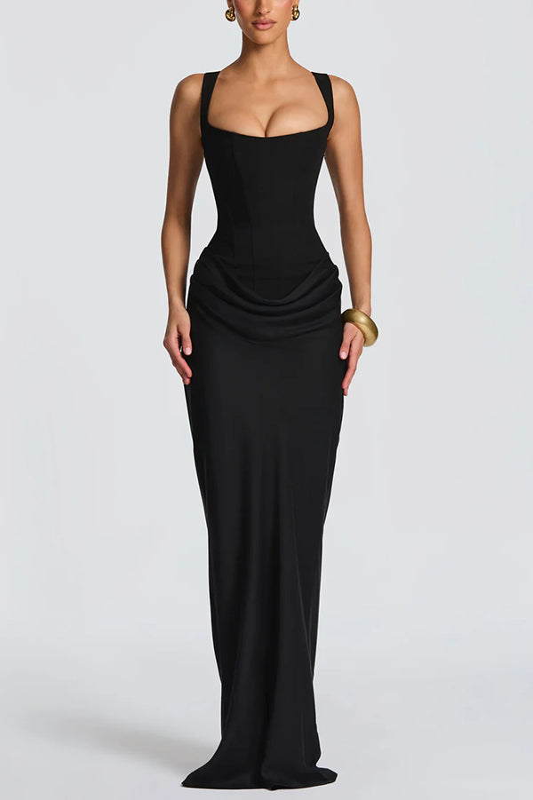 Elena | Vestido Maxi de Escote Cuadrado