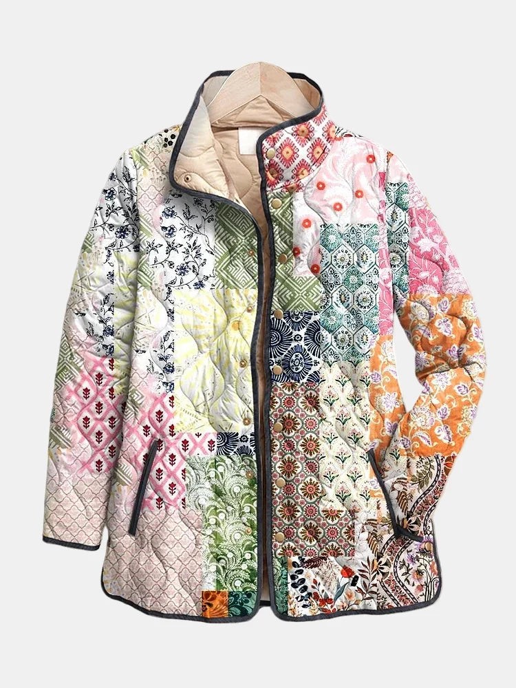SURI | Chaqueta Acolchada Casual con Estampado Floral