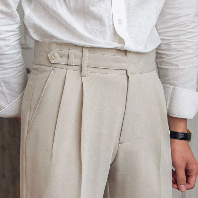 Pantalón "Americano" con Doble Pliegue