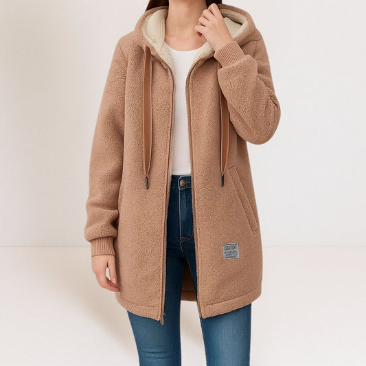 Elizabeth | Chamarra Polar Acogedora con Elegancia Natural  - Café