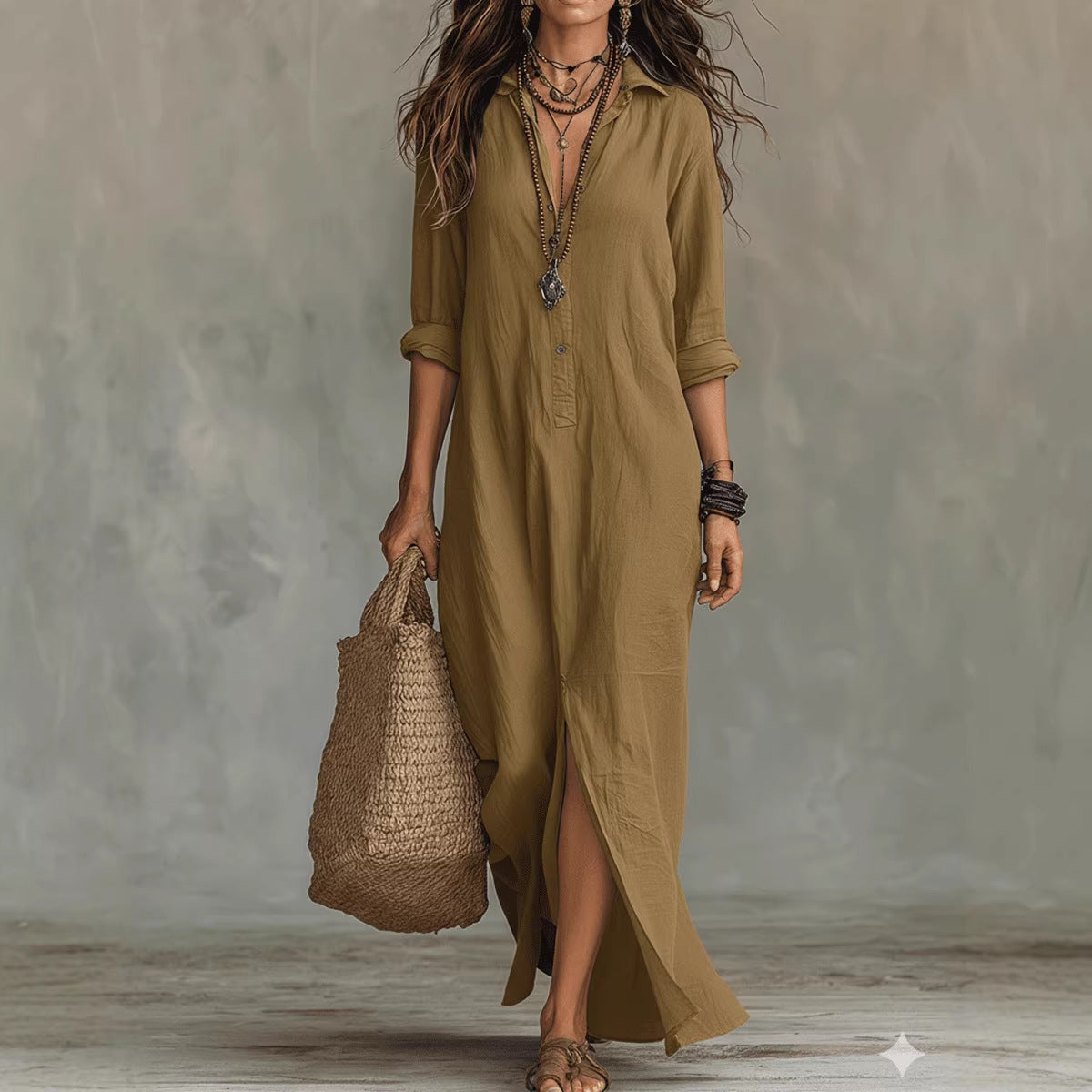WILLOW | Vestido Maxi sin Esfuerzo, Silueta Favorecedora y Versátil para Diario