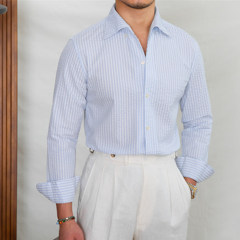 Camisa "Bagatelle" de Seersucker a Rayas