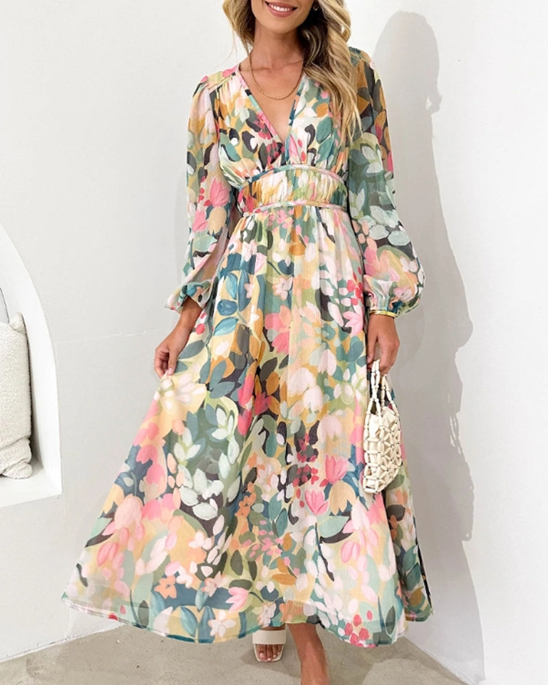 Celine | Feminine Dress with Floral Print