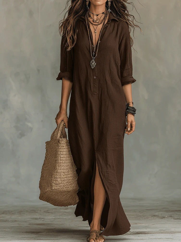 WILLOW | Vestido Maxi sin Esfuerzo, Silueta Favorecedora y Versátil para Diario