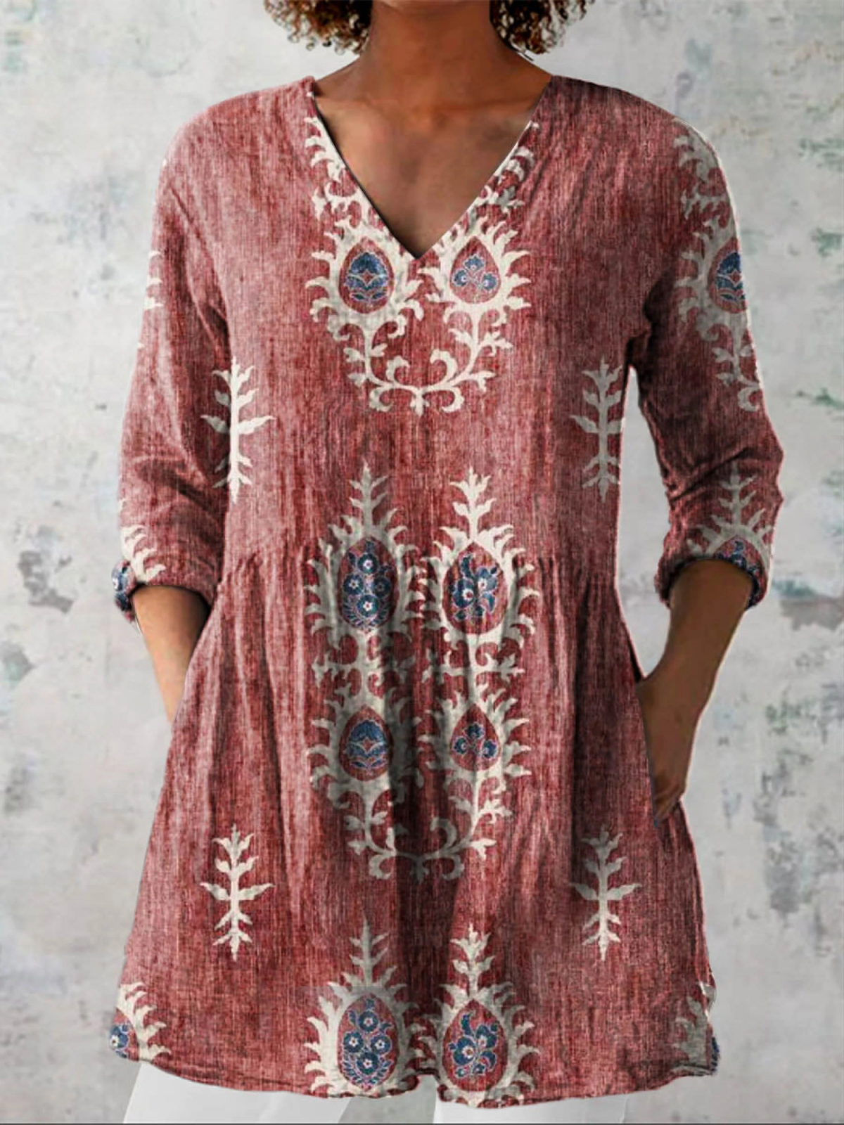 Elise | Blusa Larga con Cuello en V