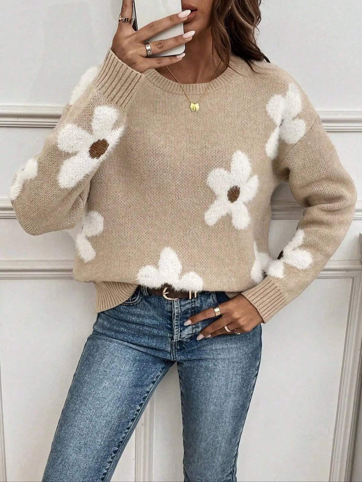 Daisy | Suéter de Punto con Flores