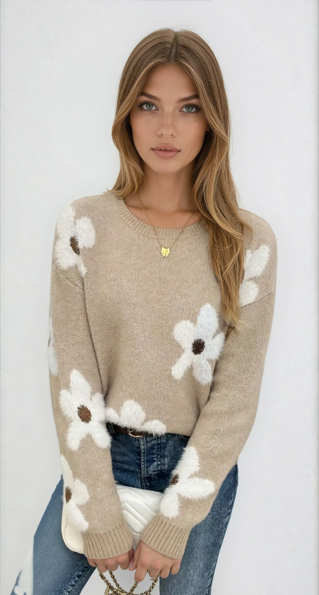 Daisy | Suéter de Punto con Flores