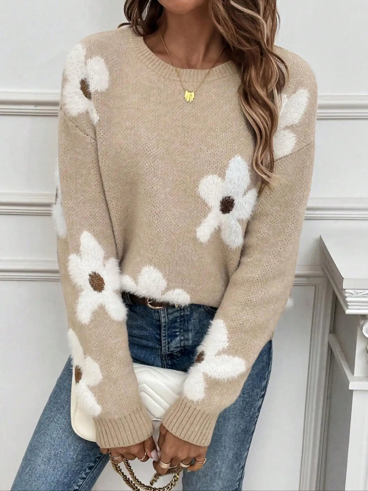 Daisy | Suéter de Punto con Flores