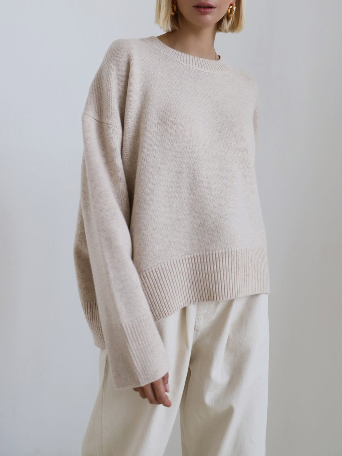 Heidi | Suéter Oversize Holgado de Cuello Redondo