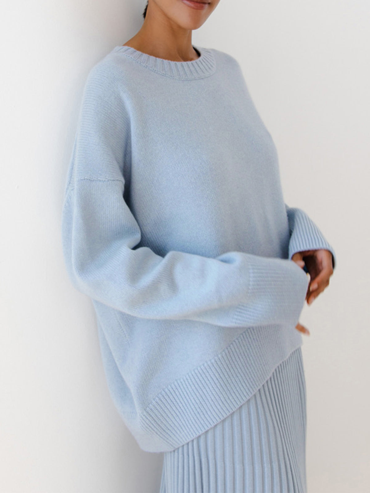 Heidi | Suéter Oversize Holgado de Cuello Redondo