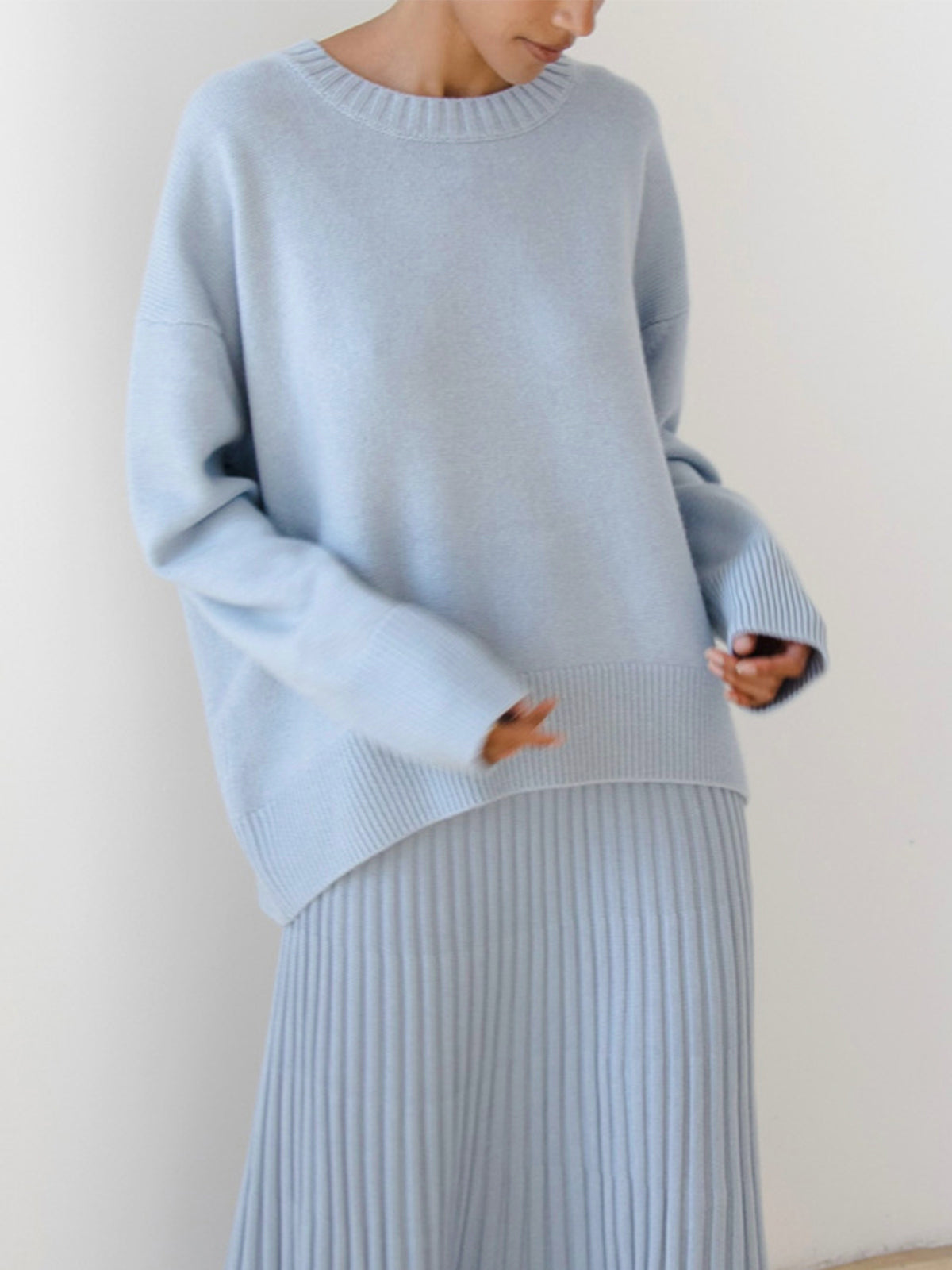 Heidi | Suéter Oversize Holgado de Cuello Redondo