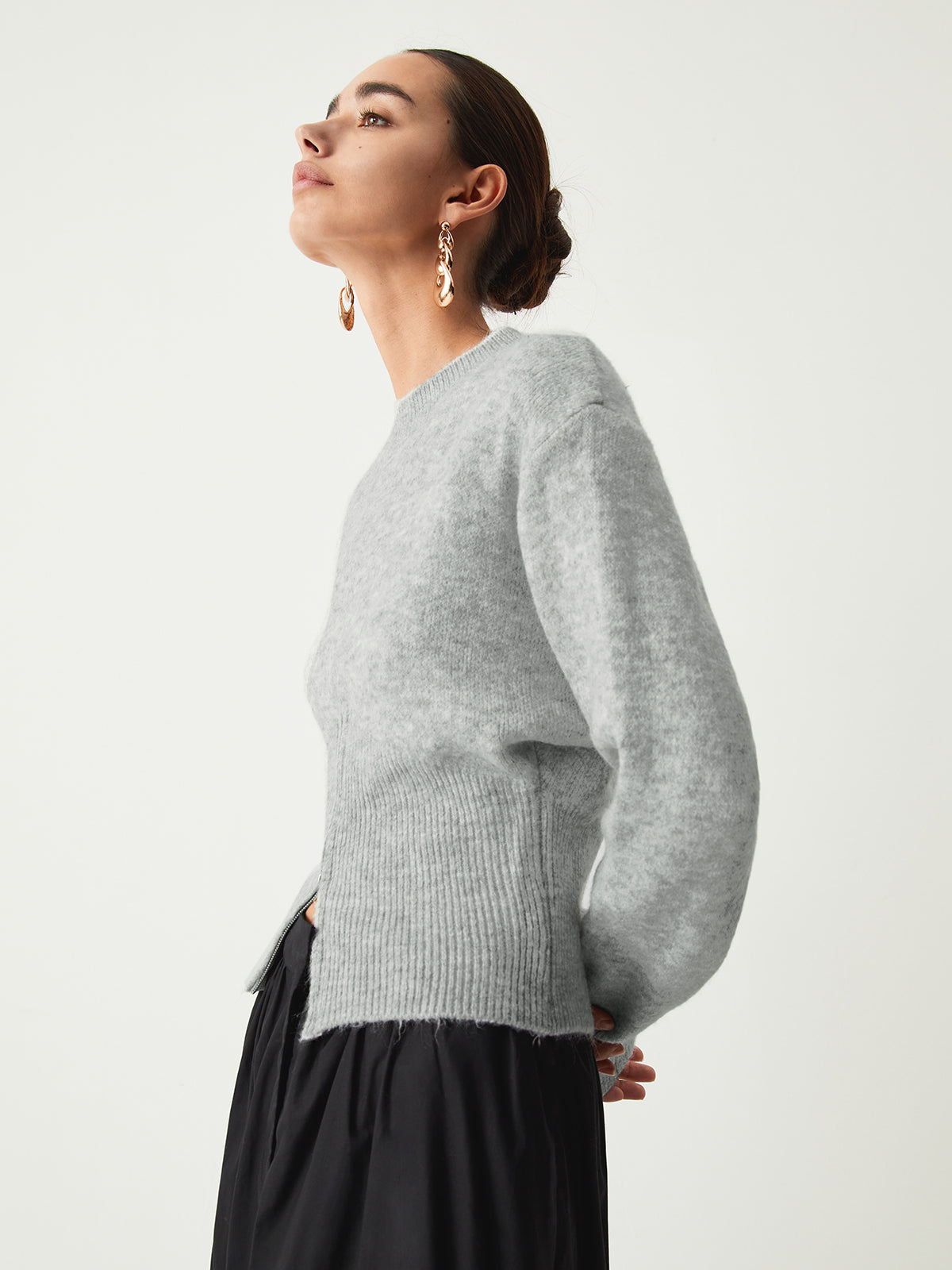 Rosalind | Suéter de Punto Suave con Medio Cierre