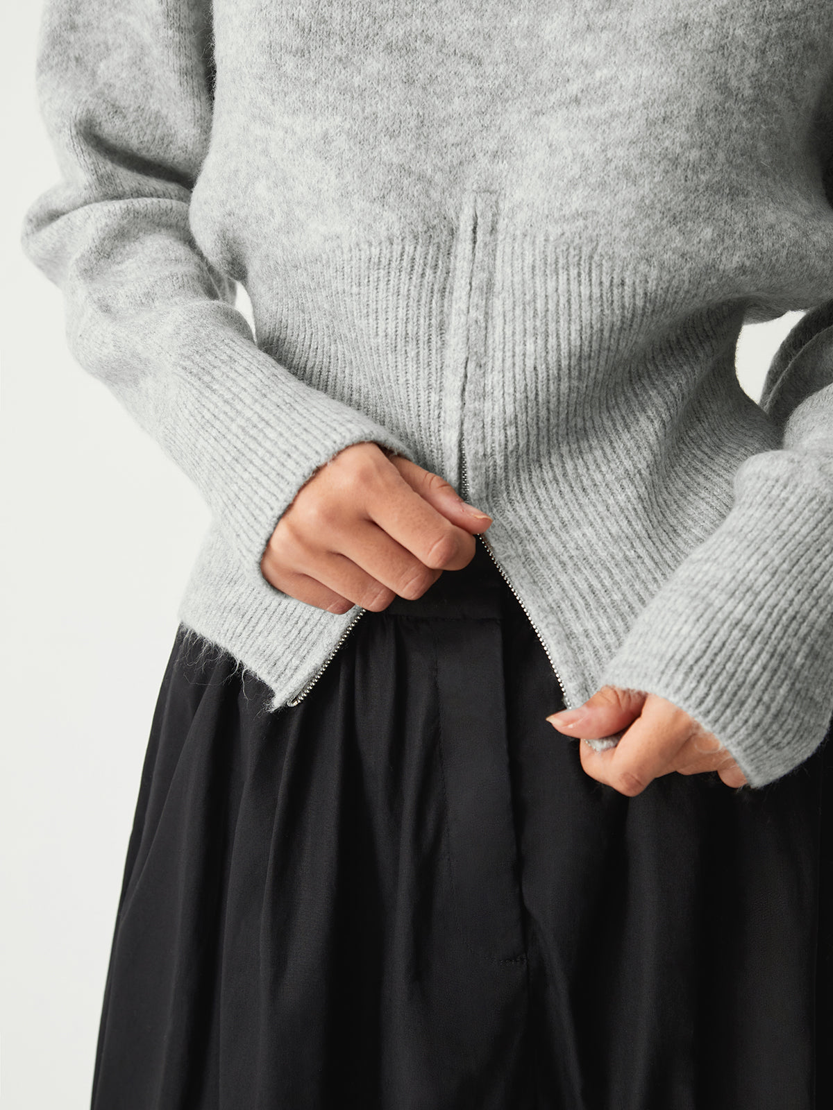 Rosalind | Suéter de Punto Suave con Medio Cierre
