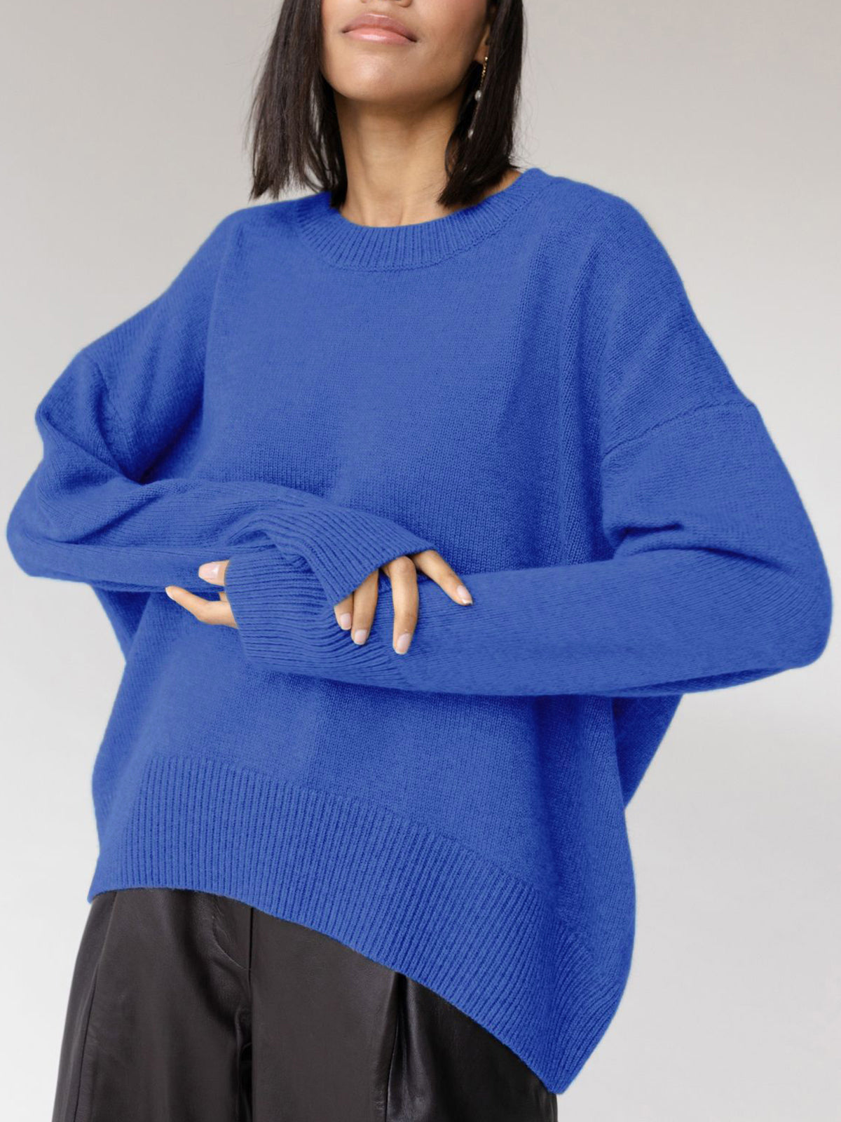 Heidi | Suéter Oversize Holgado de Cuello Redondo