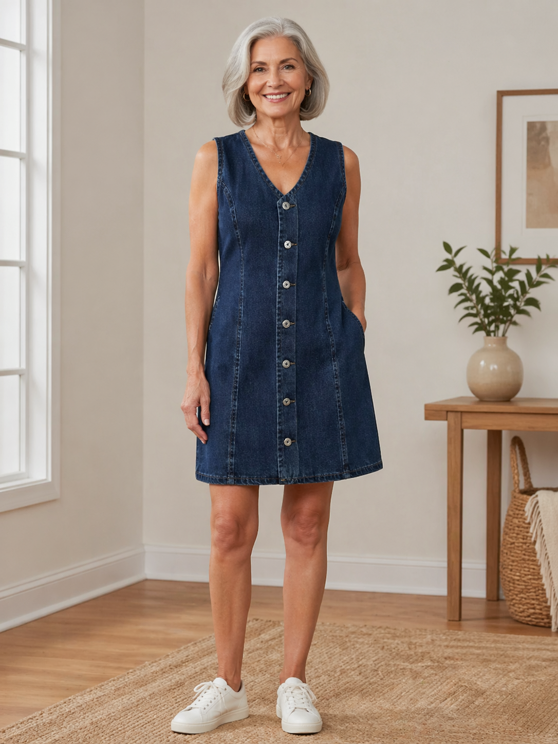 Lila | Vestido Overol Casual de Mezclilla