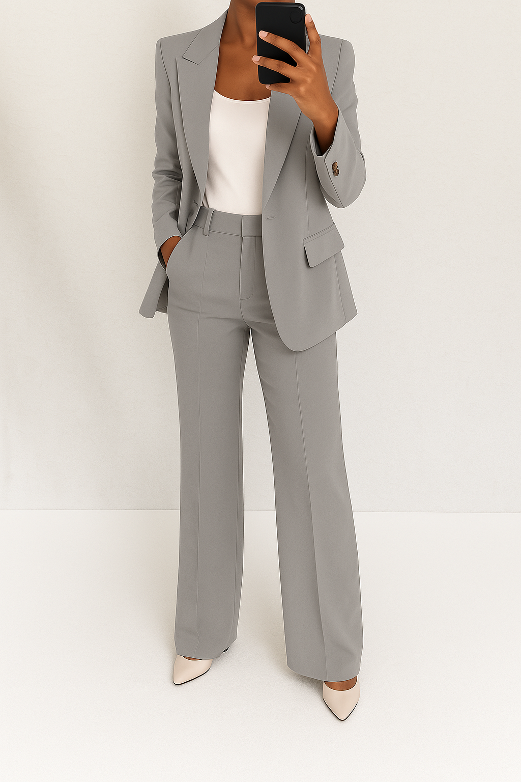 Patrizia | Traje Sastre Elegante – Gris