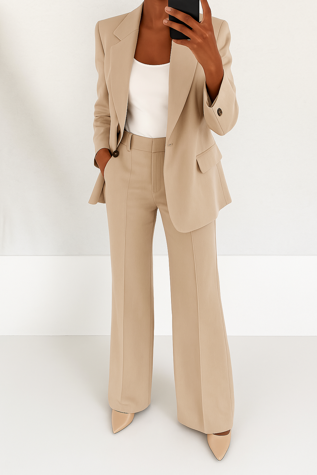 Patrizia | Traje Sastre Elegante – Beige