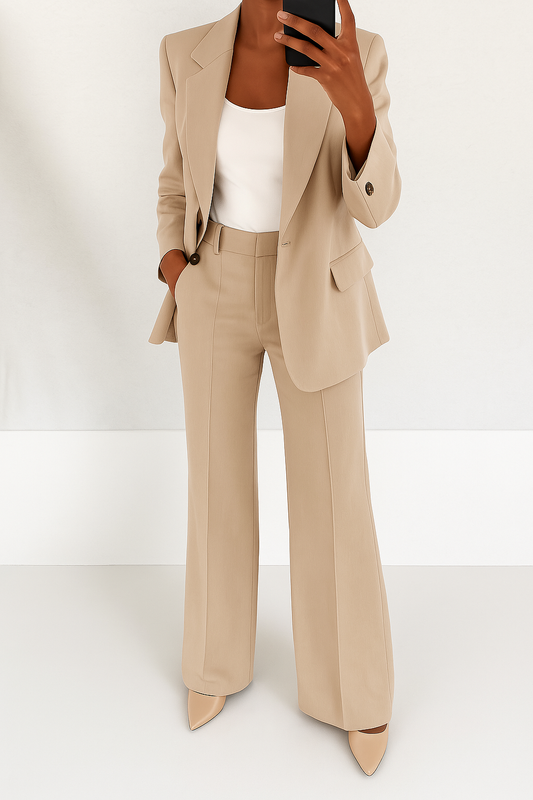 Patrizia | Traje Sastre Elegante – Beige