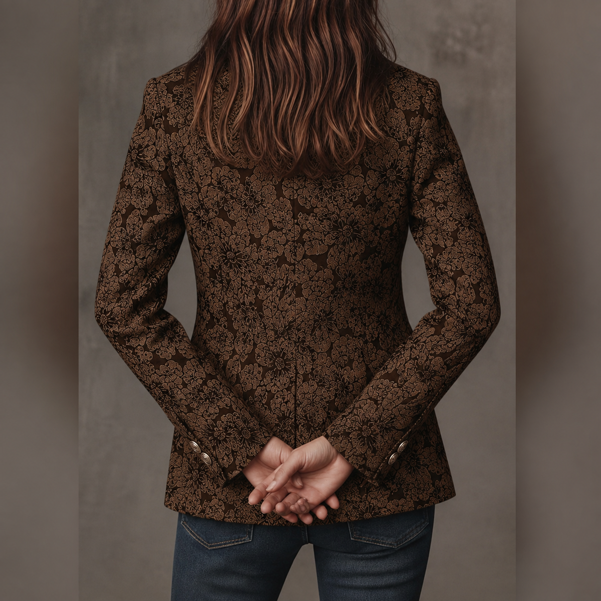 Estelle | Blazer Jacquard de Cachemira Entallado