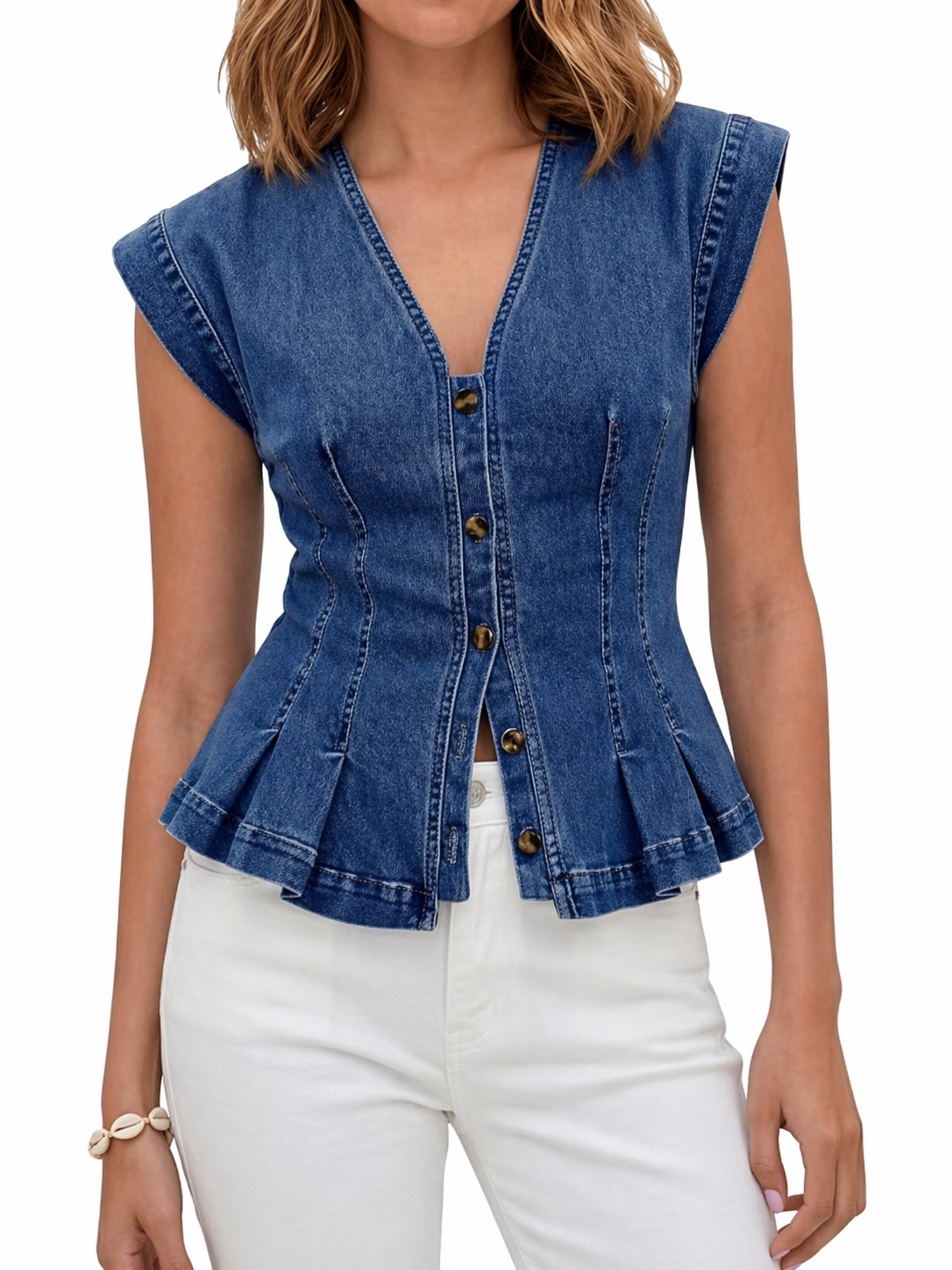Viera | Blusa de Mezclilla Cuello en V
