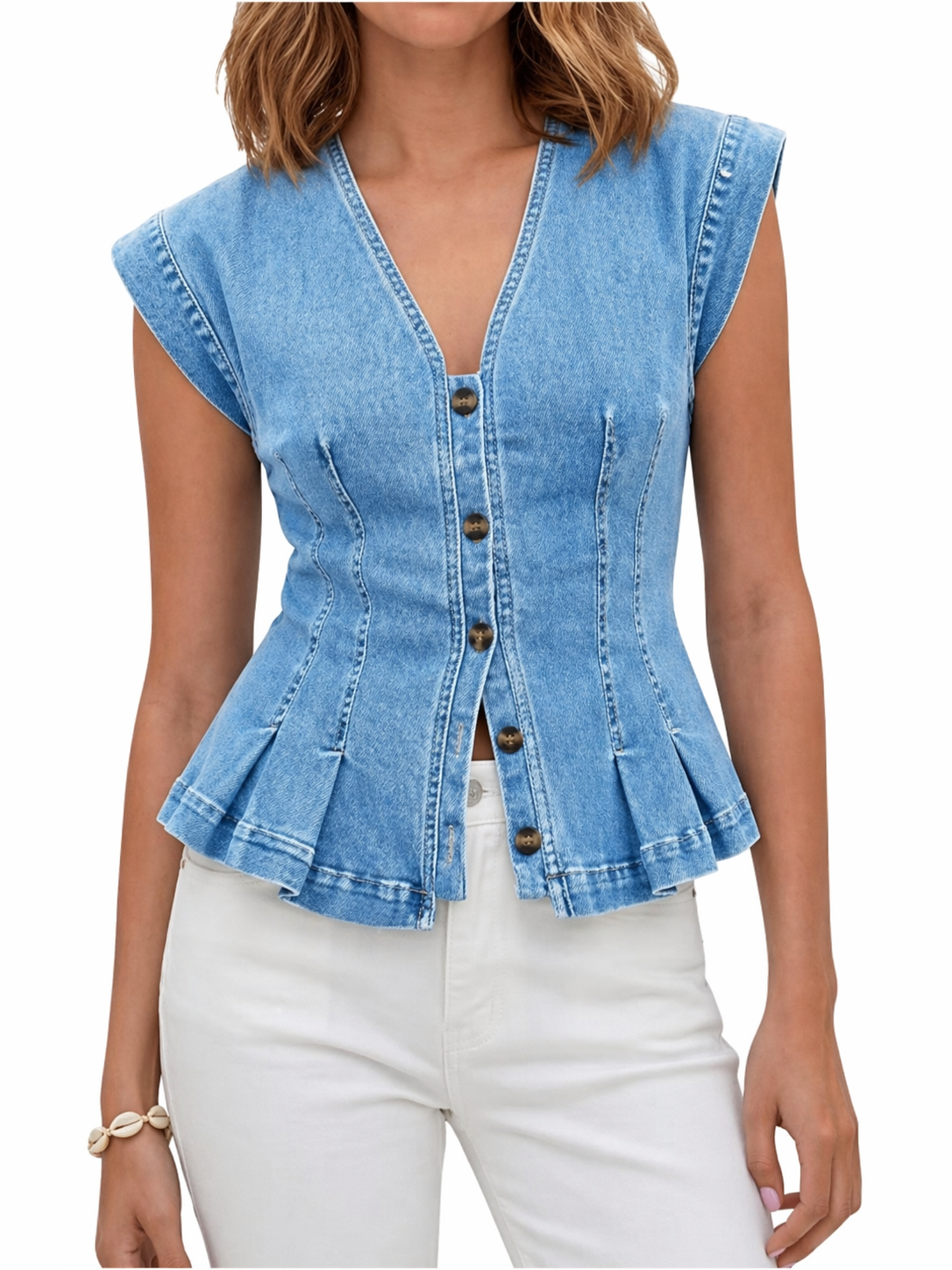 Viera | Blusa de Mezclilla Cuello en V