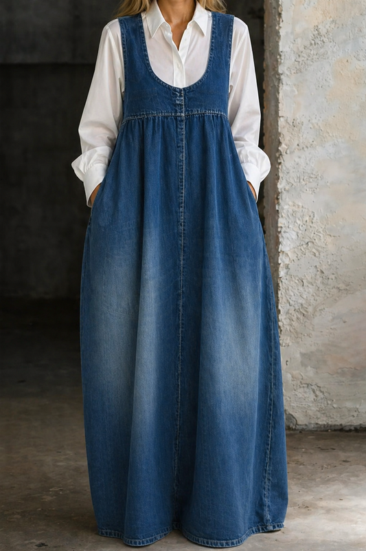 Veronica | Loose Denim Vest Dress