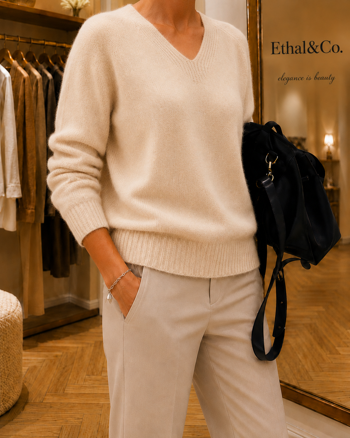 CELINE™ Tejido Elegante en V