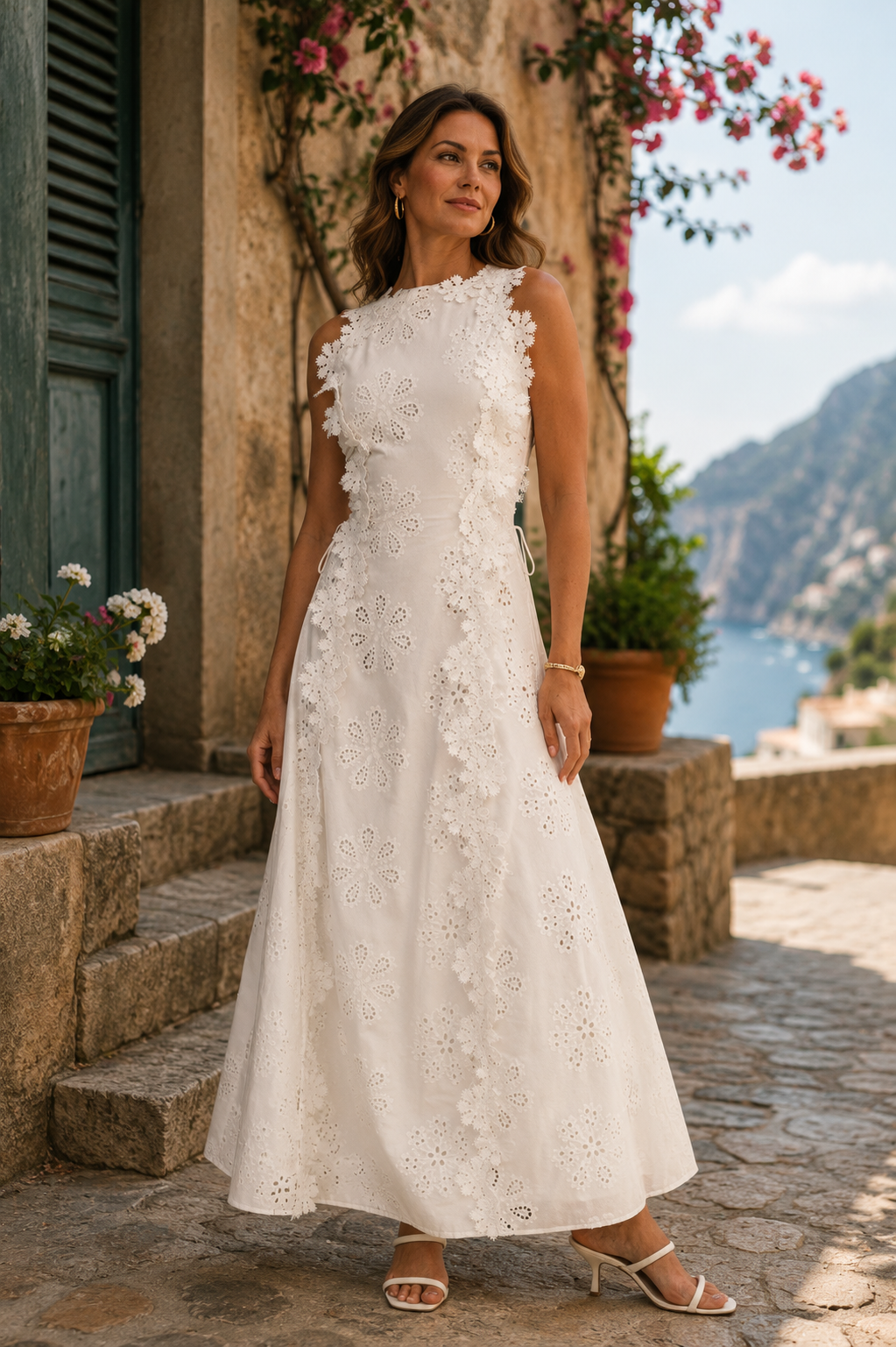 Della | Vestido Largo de Mujer Bordado